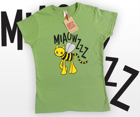 Bumblebee Cat T-Shirt by Cakes with Faces