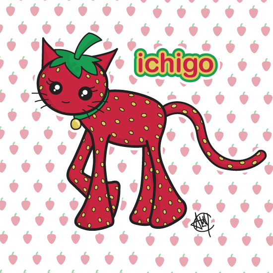 Ichigo the strawberry cat