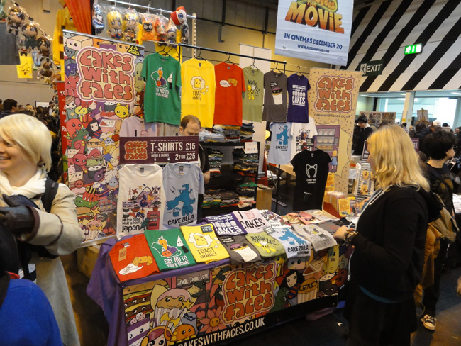 Colourful t-shirts at MCM Birmingham Comic Con