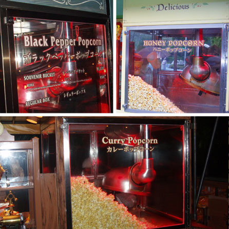 Flavoured popcorn at Tokyo Disney