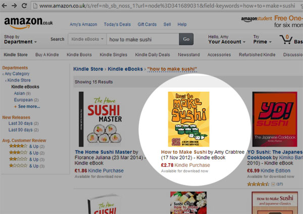 How to Make Sushi eBook for Amazon Kindle