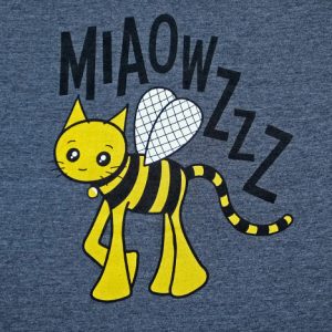 Grey bumblebee cat t-shirt