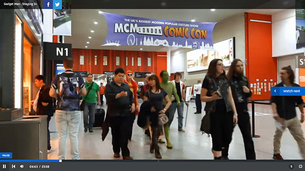 MCM London Comic Con on Gadget Man on Channel 4