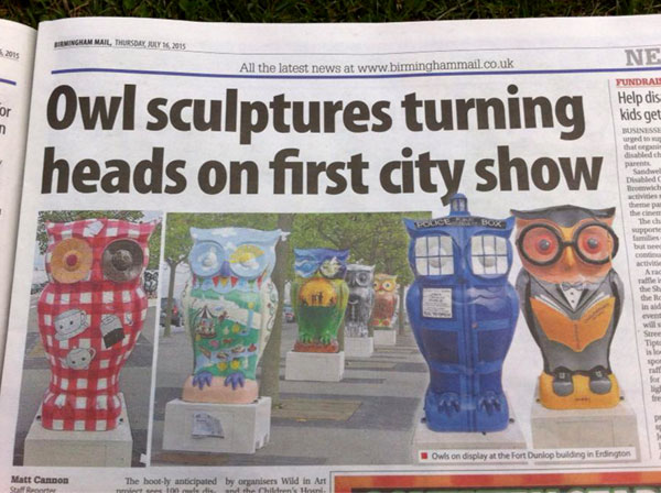 The Big Hoot owls in the Birmingham Mail