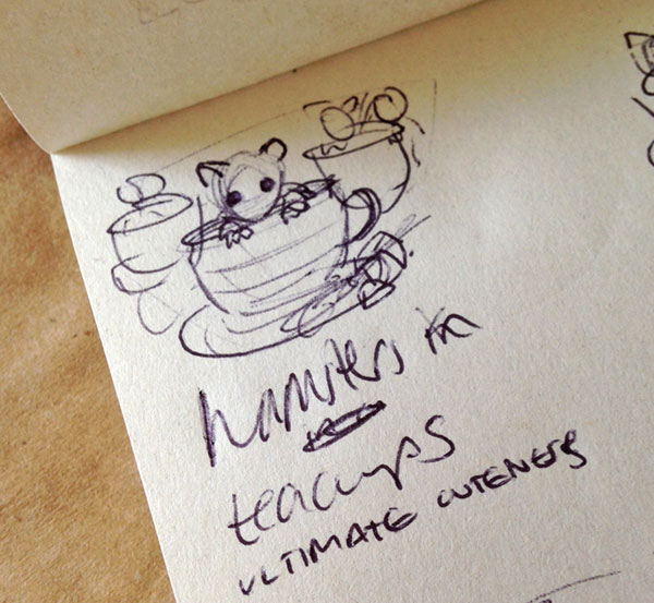 Cute hamster sketch