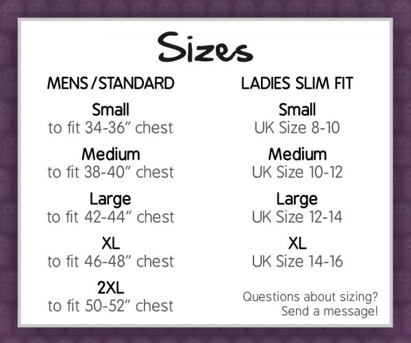 T-Shirt Sizes (Mens & Womens)