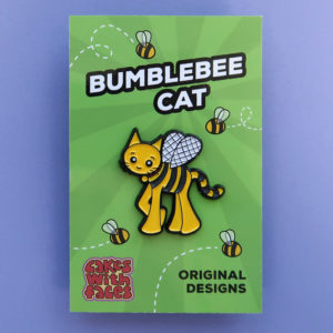 Bee Cat Enamel Pin Badge