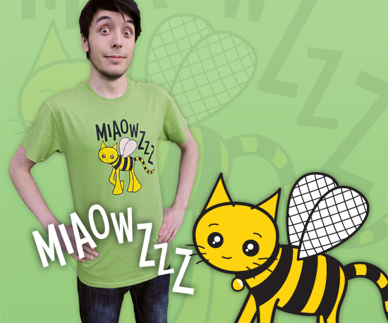 Bumblebee Cat Mens T-Shirt