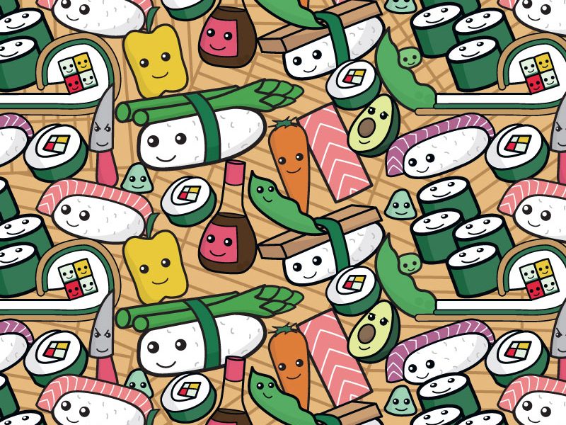 Sushi Party Pattern