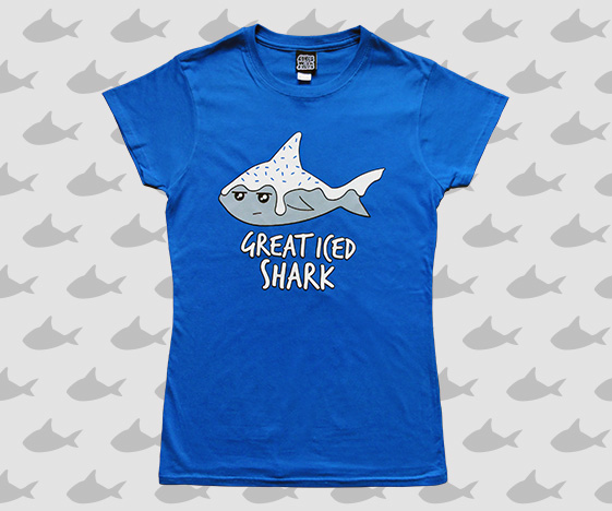 Great iced shark ladies t-shirt