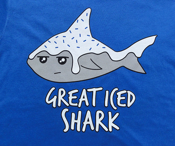 Great iced shark t-shirt print