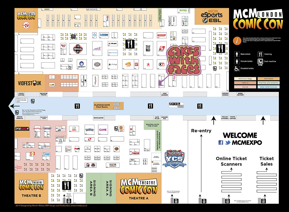 MCM Expo London Comic Con Oct 2014 floor plan