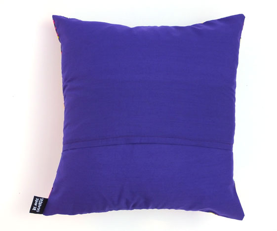 Colourful cushion - purple back
