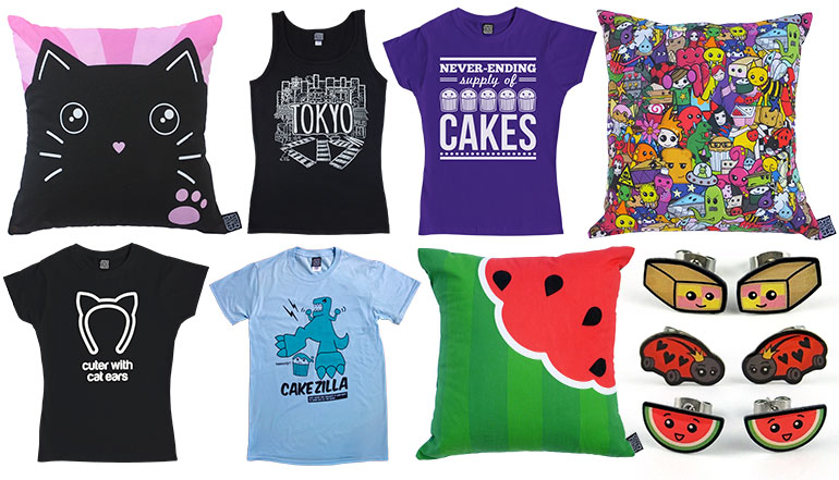 Cakes with Faces t-shirts and accessories