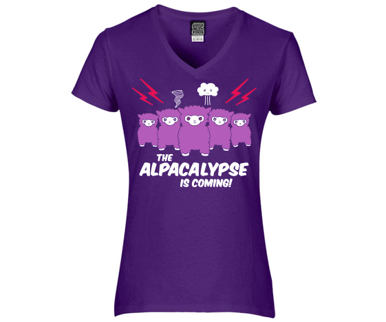 Women's V-Neck Alpaca Shirt Tees