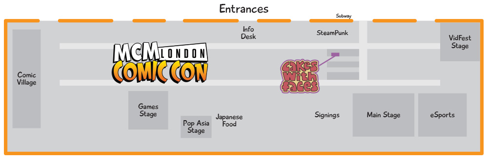 MCM London Comic Con May 2015 Floor Plan