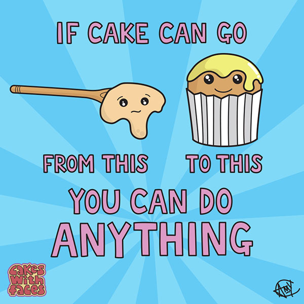 Motivational cake poster