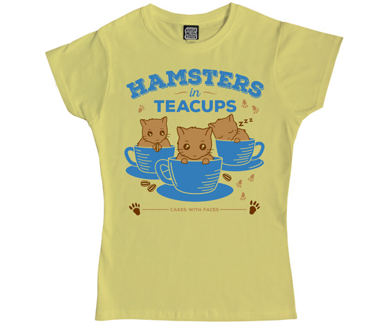 Hamsters in Teacups Ladies T-Shirt