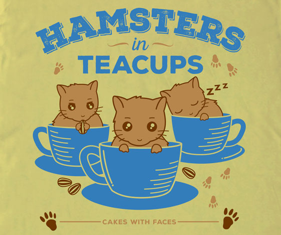 Hamster T-Shirt: "Hamsters in Teacups"