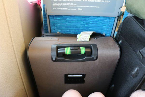 Shinkansen legroom