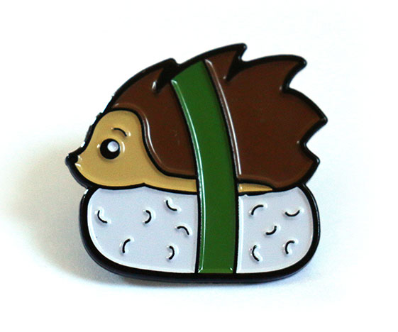 Hedgehog Nigiri Enamel Pin Badge