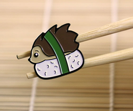 Hedgehog Sushi Enamel Pin Badge
