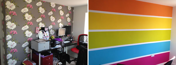 How To Paint A Rainbow Stripe Wall - Studio DIY