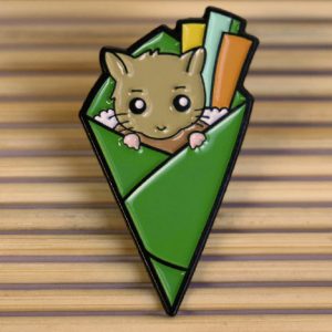 Hamster Sushi Enamel Pin Badge