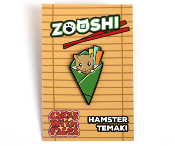 Cute hamster sushi pin