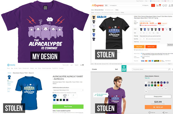 Alpacalypse Stolen T-Shirt Design