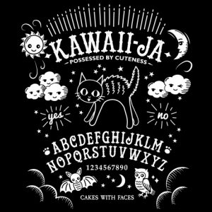 Kawaiija T-Shirt: Kawaii Ouija Board & Cat