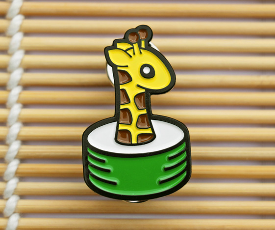 Giraffe Sushi Enamel Pin