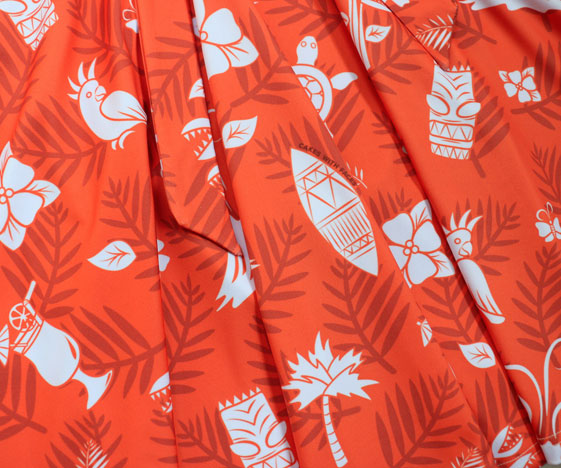Red Hawaii Swing Dress Pattern