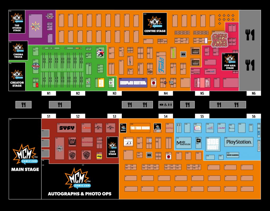 MCM London Comic Con Floor Plan