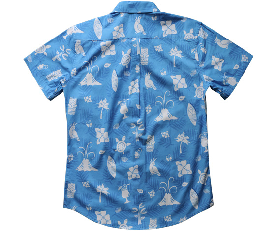 teal hawaiian shirt