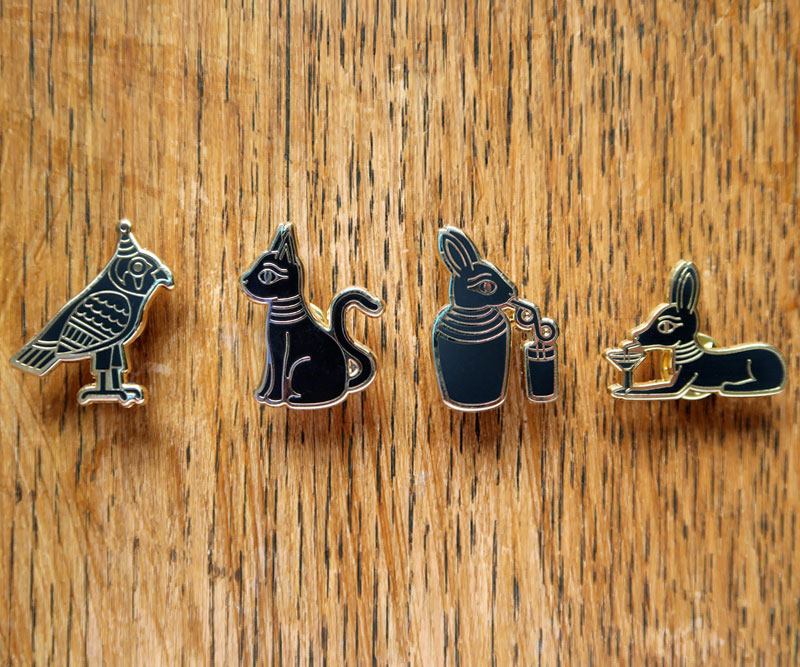 Ancient Egyptian Enamel Pin Badges