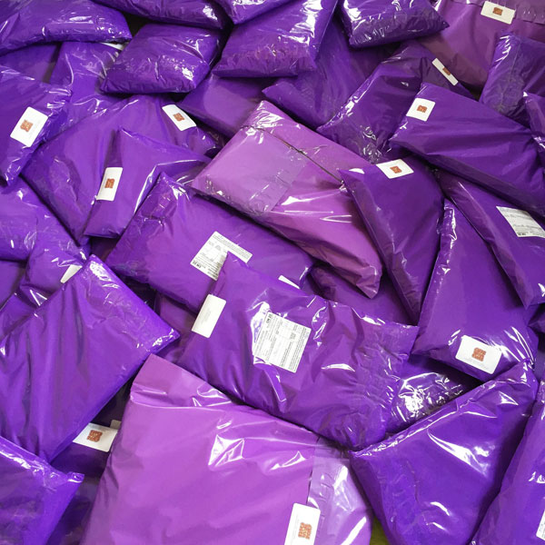 Purple Plastic Mailing Bags