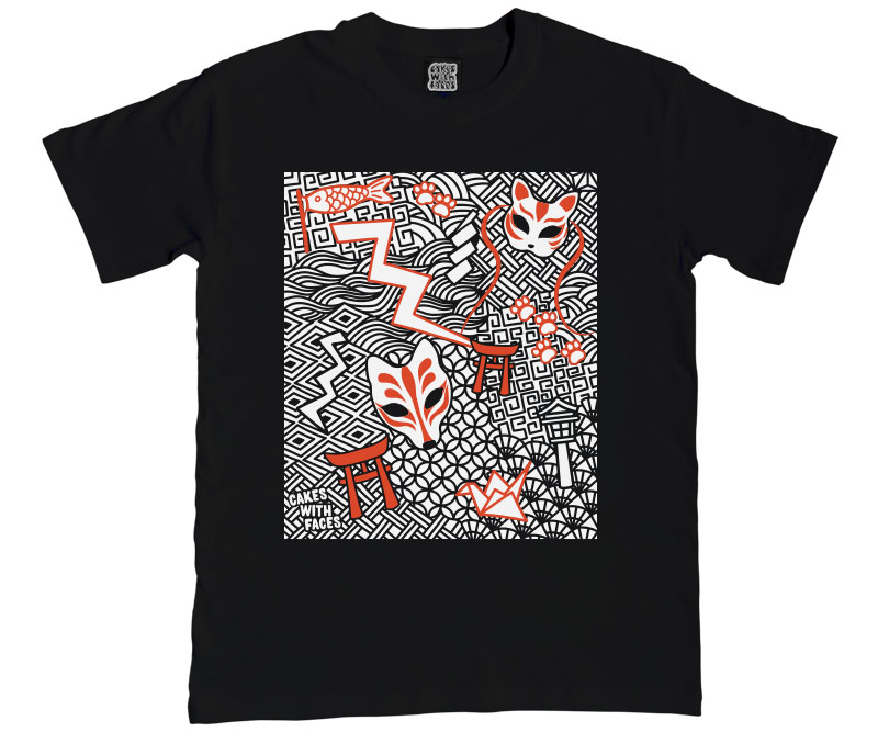 Japanese Kitsune Mens T-Shirt