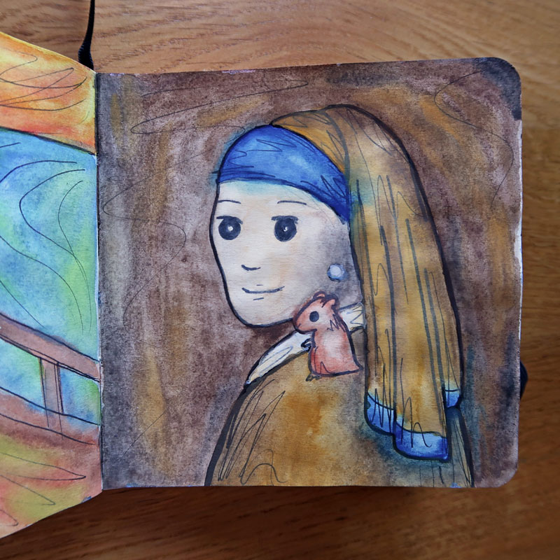 Girl with a Pearl Earring (and a Hamster)