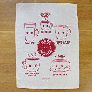Cafe of Despair Coffee Tea Towel