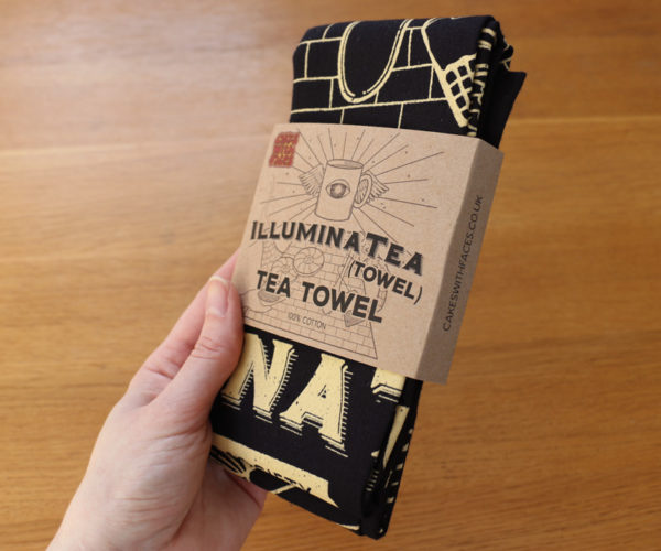 Illuminati Pun Tea Towel