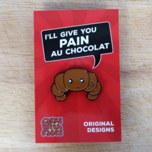 French croissant pin badge
