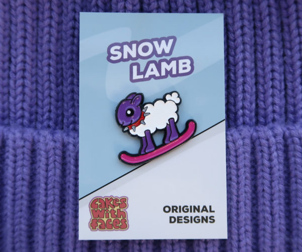 Snow Lamb Pin
