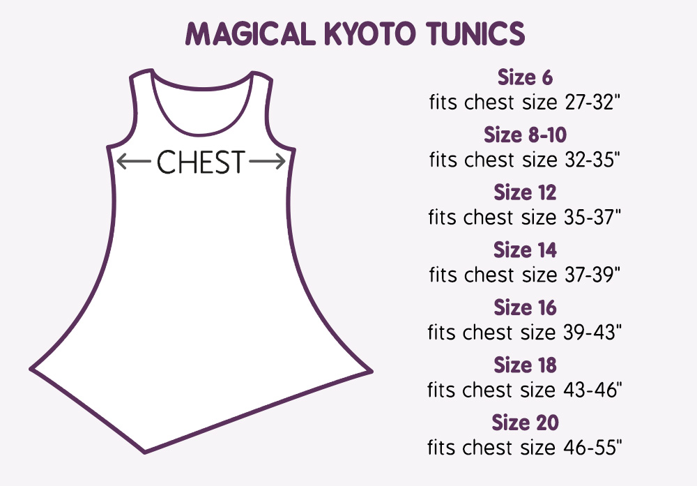 Magical Kyoto Tunic Sizes
