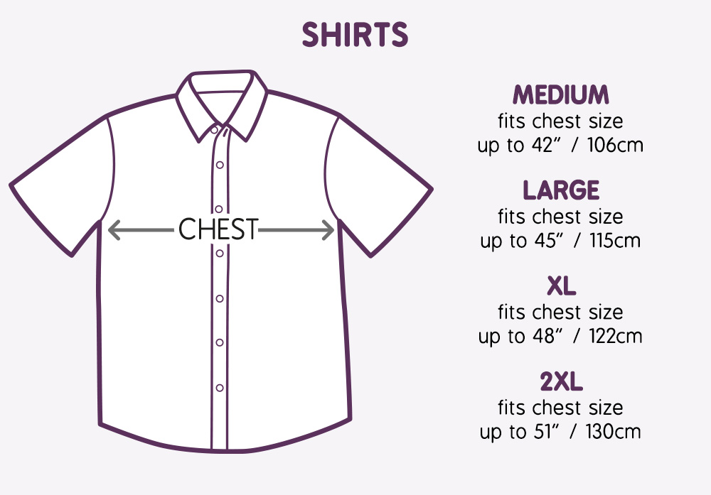 Button Up Shirt Sizes