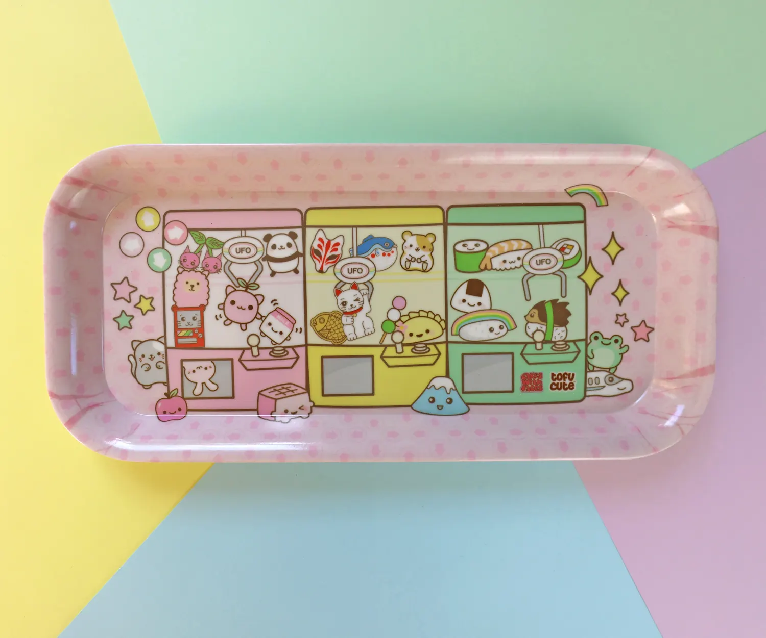 Pastel pink snack tray